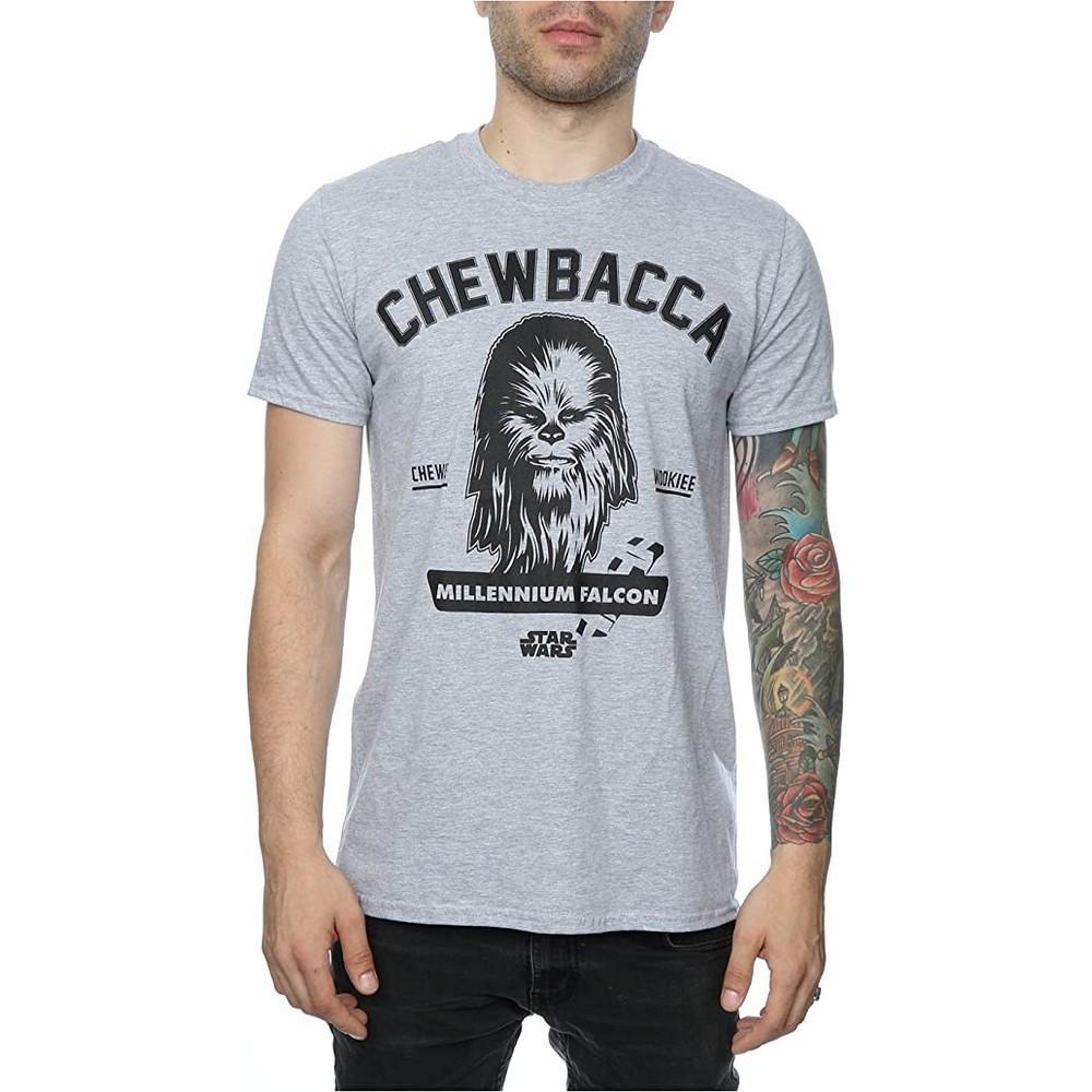 STAR WARS Collegiate Chewbacca T-Shirt Manches Courtes  