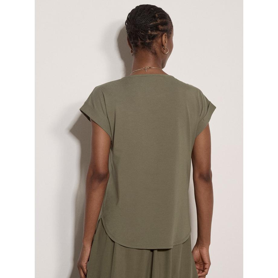 APRICOT T-shirt en jersey à manches retroussées  