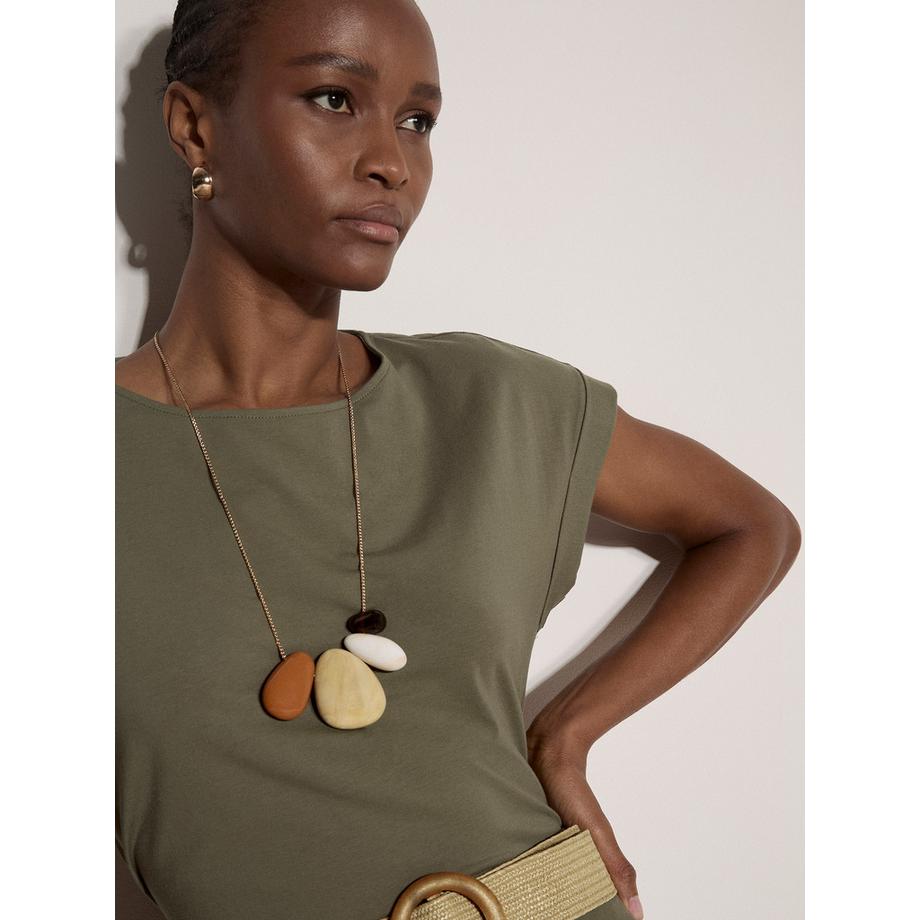 APRICOT T-shirt en jersey à manches retroussées  