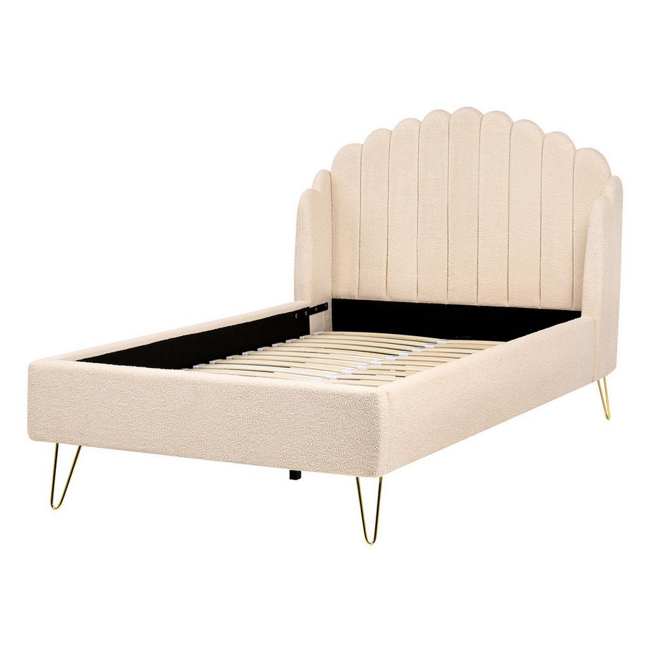 Beliani Letto en Bouclé Minimalista AMBILLOU  