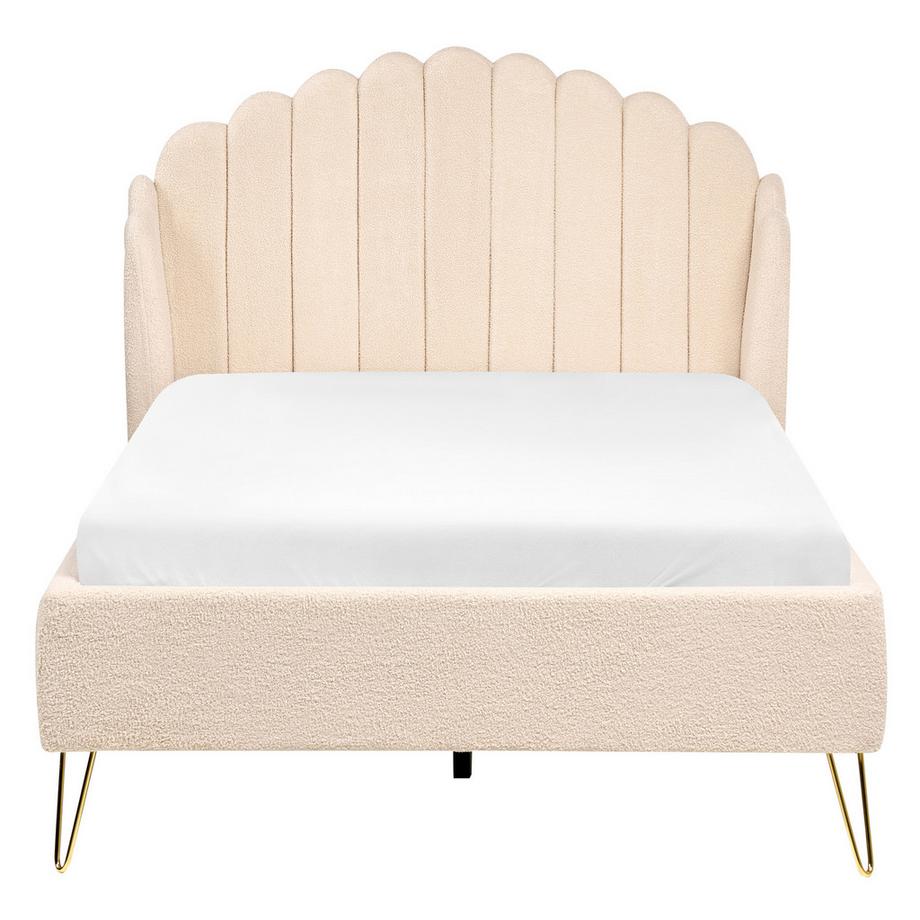 Beliani Letto en Bouclé Minimalista AMBILLOU  