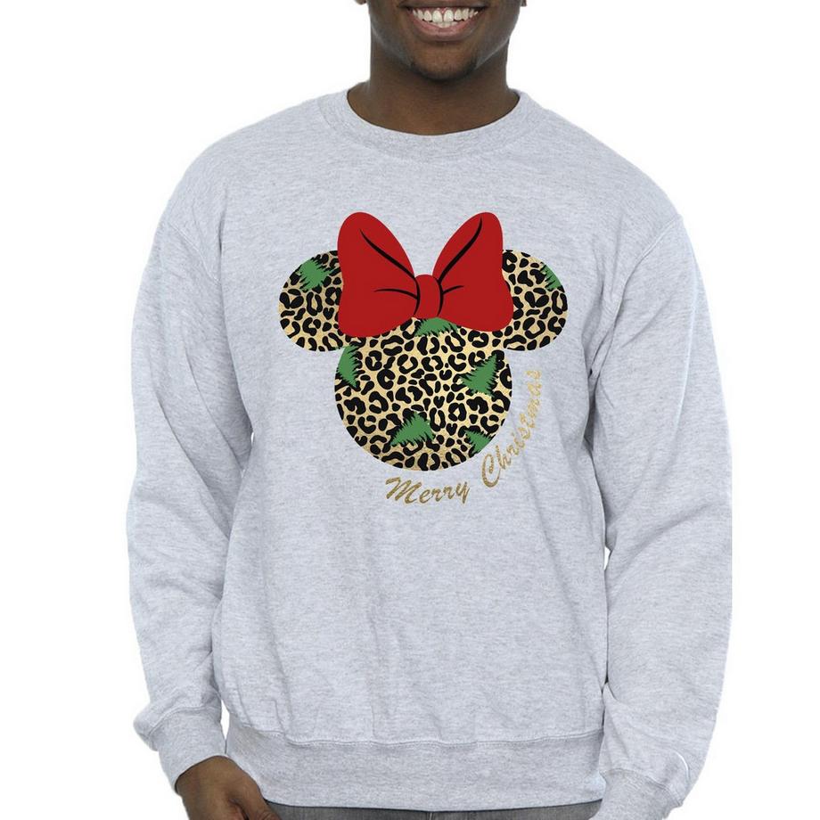 Disney Minnie Mouse Noël Imprimé Léopard Sweatshirt  
