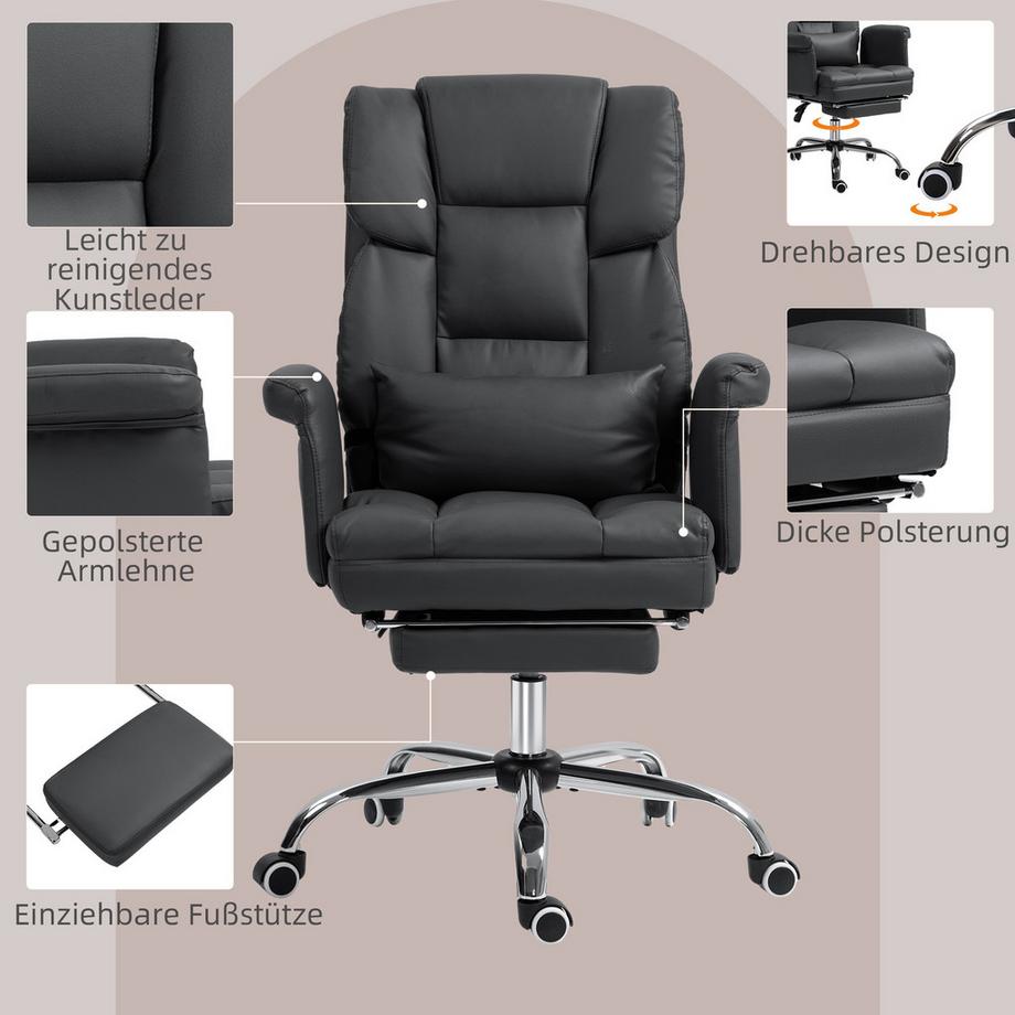 HOMCOM chaise de bureau  
