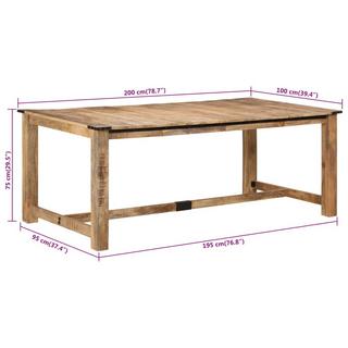 VidaXL Table à dîner bois  