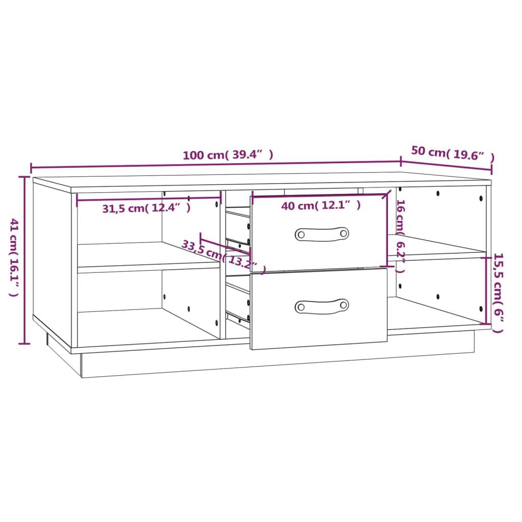 VidaXL Table basse bois de pin  