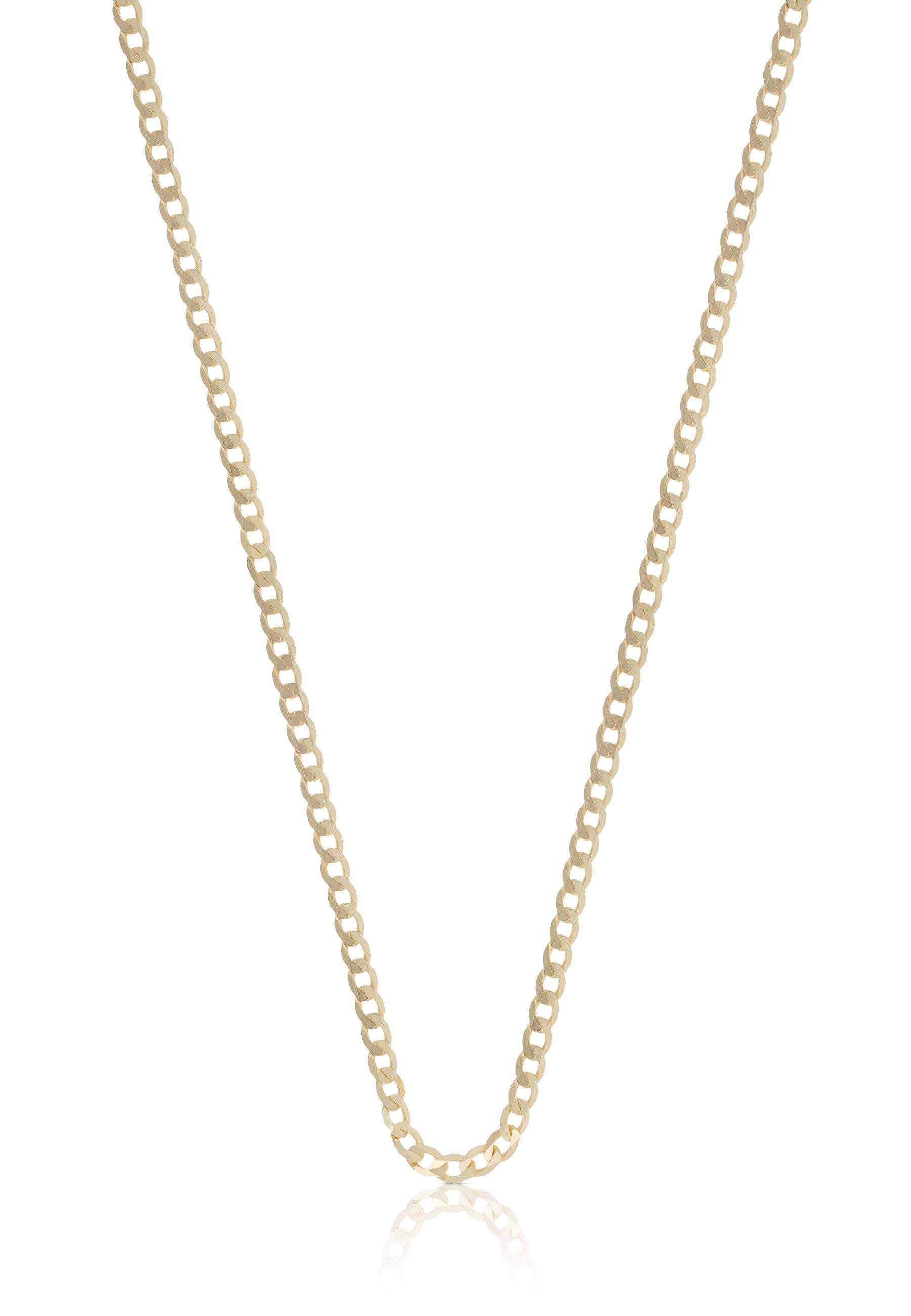 MUAU Schmuck  Collier gourmette or jaune 750, 2.4mm, 50cm 