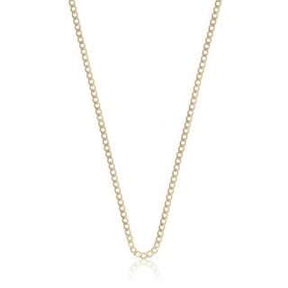 MUAU Schmuck  Collier gourmette or jaune 750, 2.4mm, 50cm 