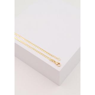 MUAU Schmuck  Collier gourmette or jaune 750, 2.4mm, 50cm 