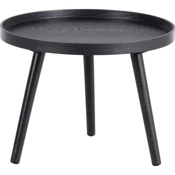 mutoni Table d'appoint Mesa noir rond 45x45  