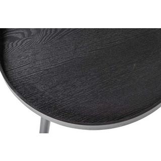 mutoni Table d'appoint Mesa noir rond 45x45  