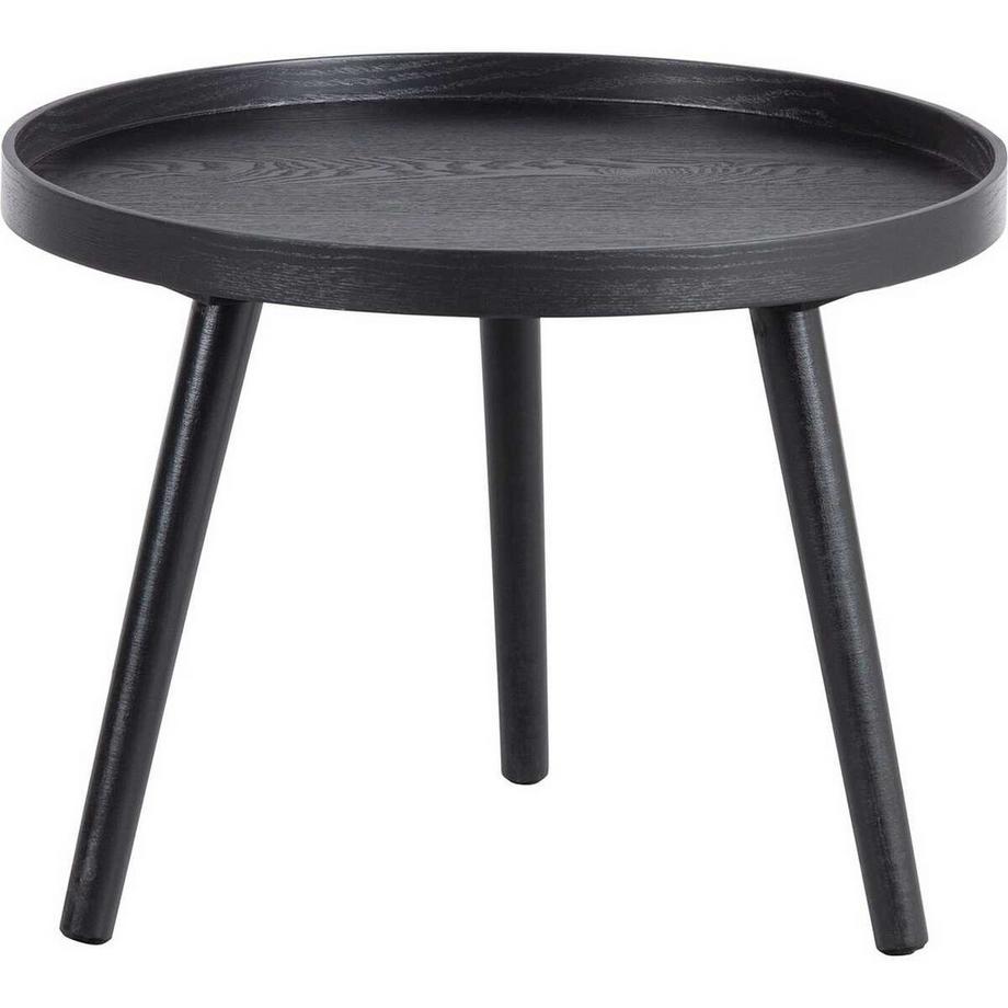 mutoni Table d'appoint Mesa noire ronde 45x45  