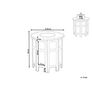 Beliani Table d'appoint en Manguier Rustique BADHI  