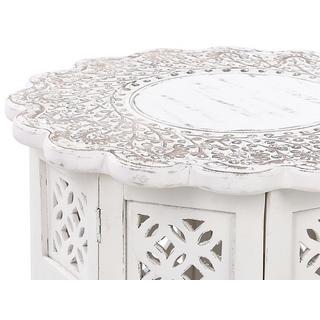 Beliani Table d'appoint en Manguier Rustique BADHI  