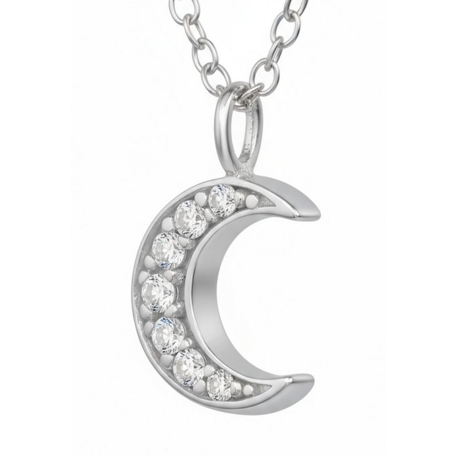 Maxte  MondHalskette mit Zirkonia 