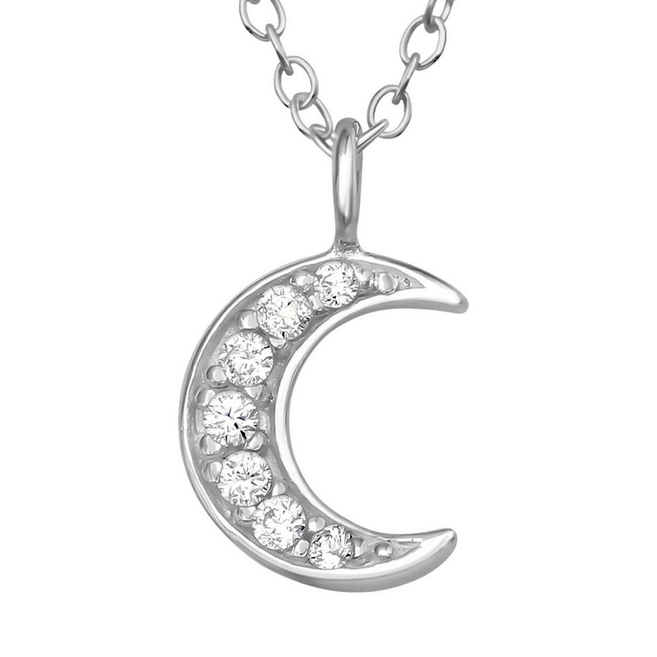 Maxte  MondHalskette mit Zirkonia 
