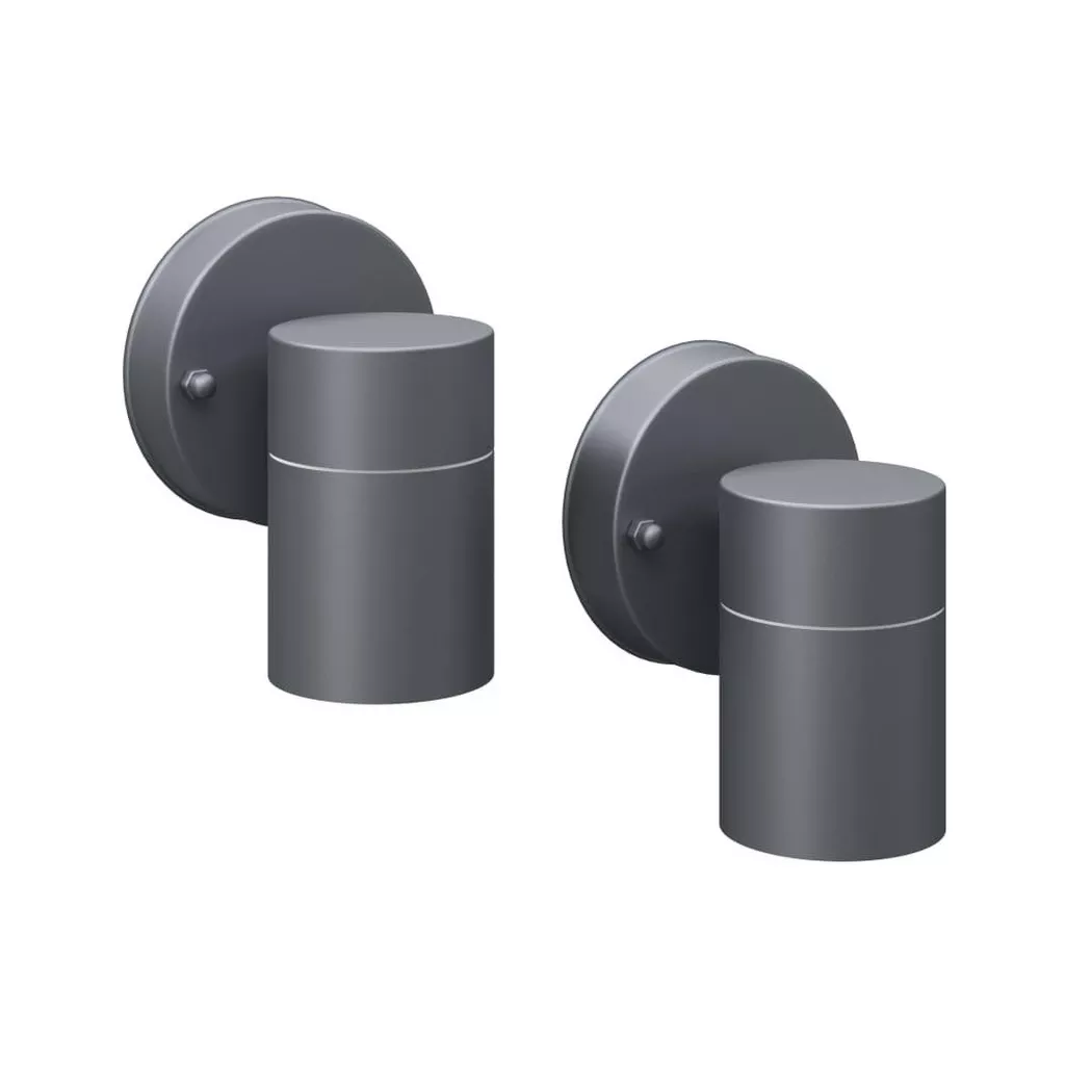 VidaXL – Wandleuchte edelstahl, One Size, Schwarz