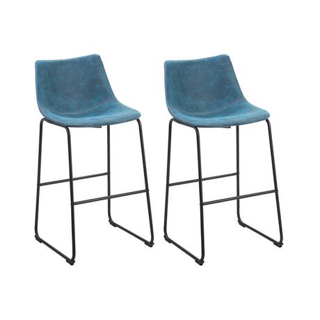 Beliani Lot de 2 chaises de bar en Polyester Moderne FRANKS  