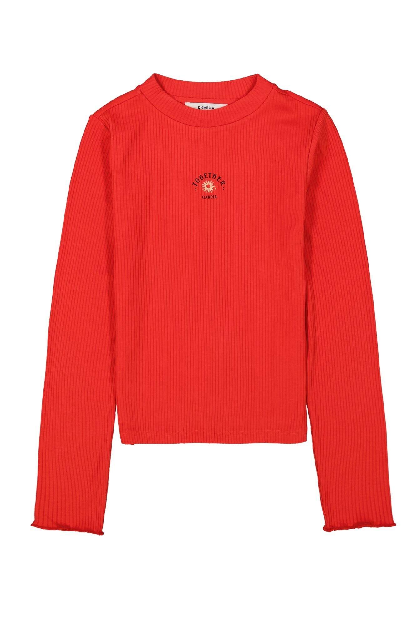 GARCIA  Mädchen Langarmshirt Together red 