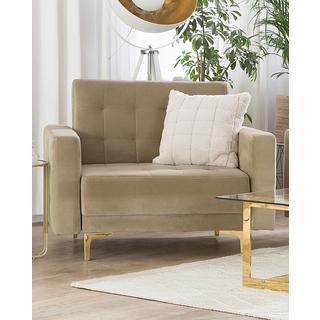 Beliani Fauteuil en Velours Moderne ABERDEEN  