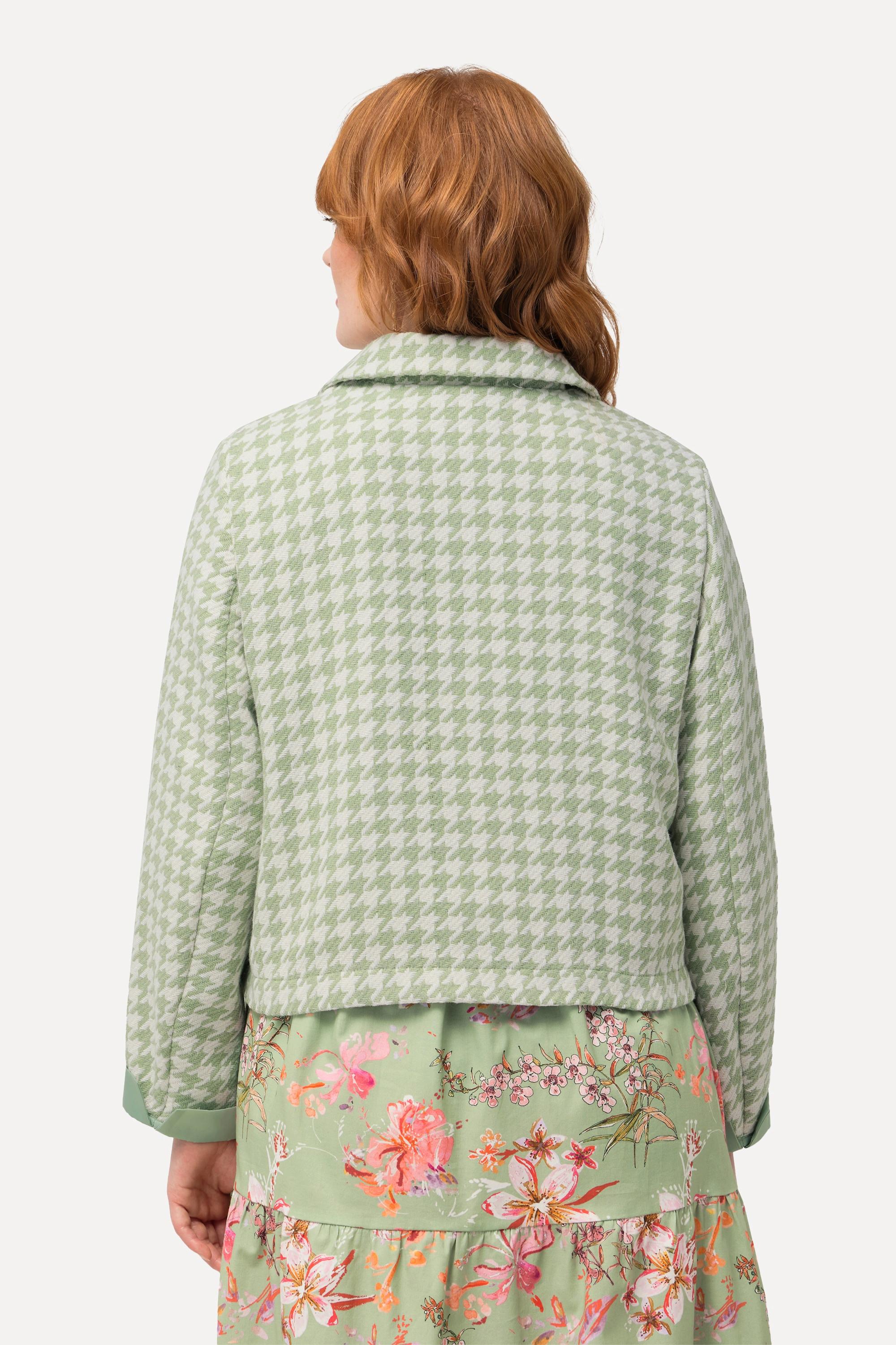 Ulla Popken Hahnentritt Hemdkragen Jacke  