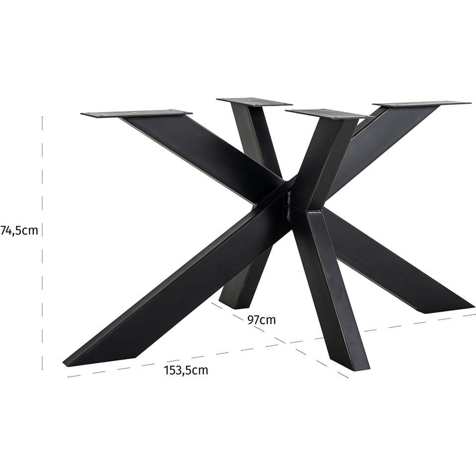 mutoni Cadre de table Industrial Spider noir  