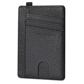Kreditkartenetui RFID Blocking Echtes Leder schlanke Kartenbrieftasche Kompakte Größe Kartenetuis