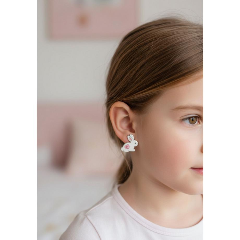 Maxte  HasenOhrstecker für  mit Kristall und Epoxid 