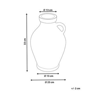 Beliani Vase décoratif en Terre cuite Rétro MASSALIA  