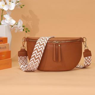 Only-bags.store Große Vegane Leder Gürteltasche Umhängetasche mit Breitem Riemen  