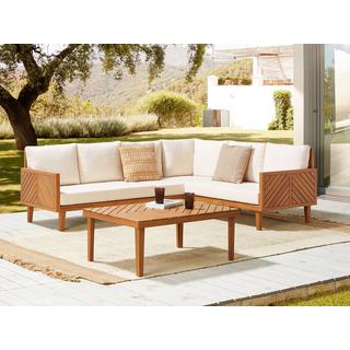 Beliani Lounge Set mit Tisch aus Akazienholz Modern BARATTI  