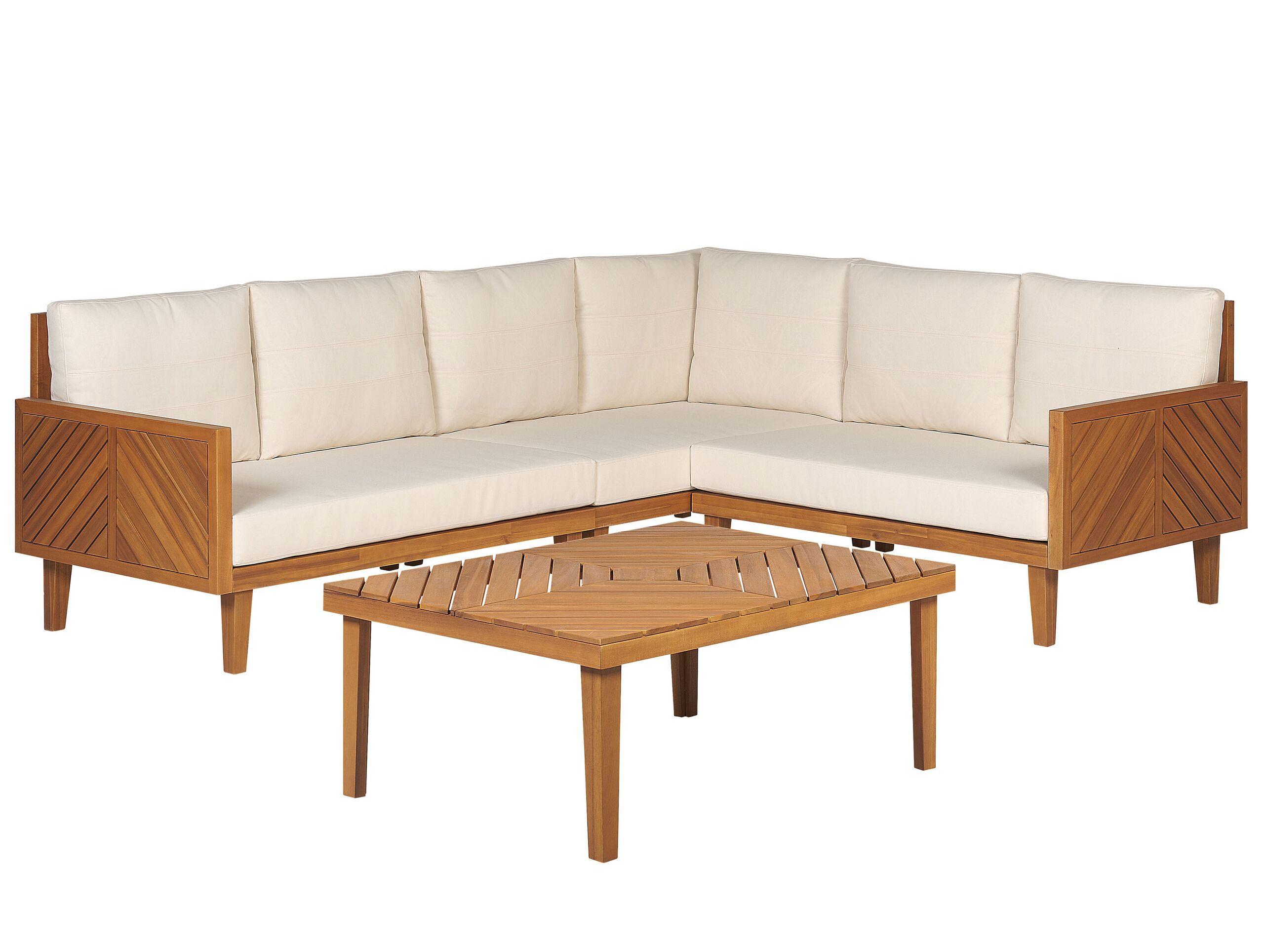 Beliani Lounge Set mit Tisch aus Akazienholz Modern BARATTI  