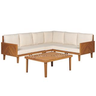 Beliani Lounge Set mit Tisch aus Akazienholz Modern BARATTI  