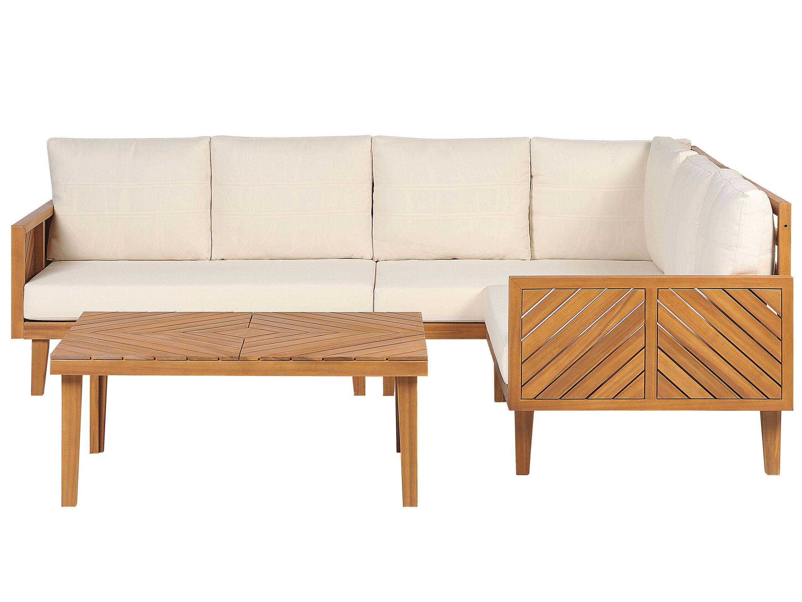 Beliani Lounge Set mit Tisch aus Akazienholz Modern BARATTI  