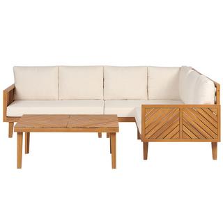 Beliani Lounge Set mit Tisch aus Akazienholz Modern BARATTI  