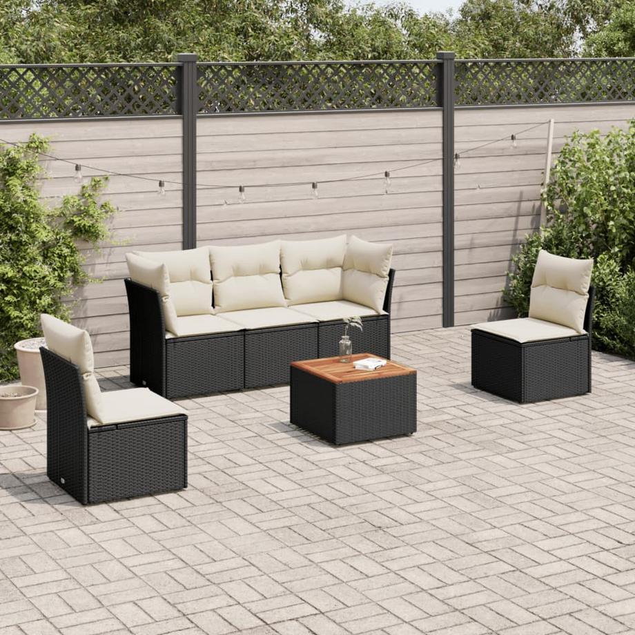 VidaXL set divano da giardino Polirattan  