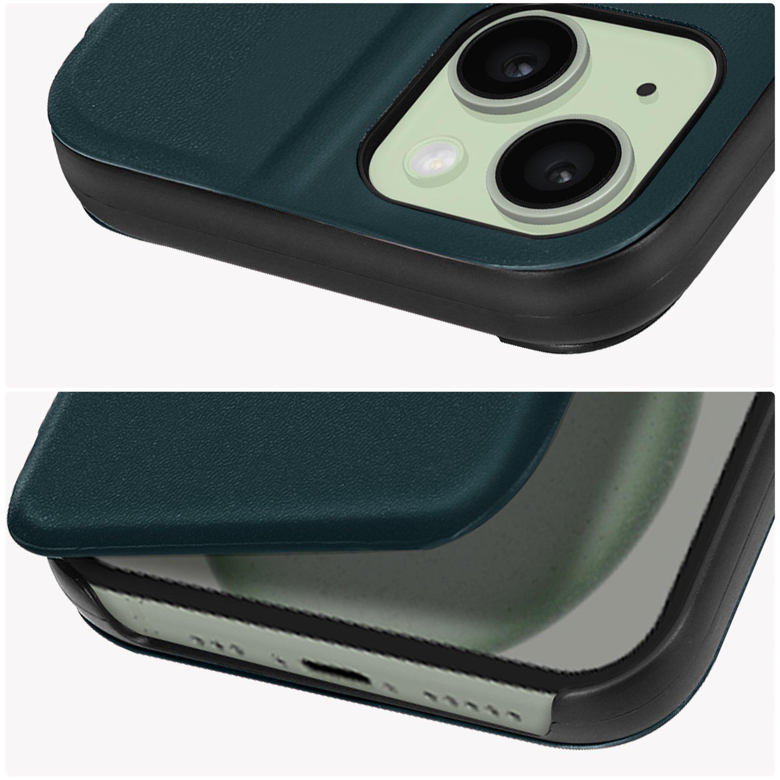 Avizar  Custodia iPhone 15 Plus verde scuro 