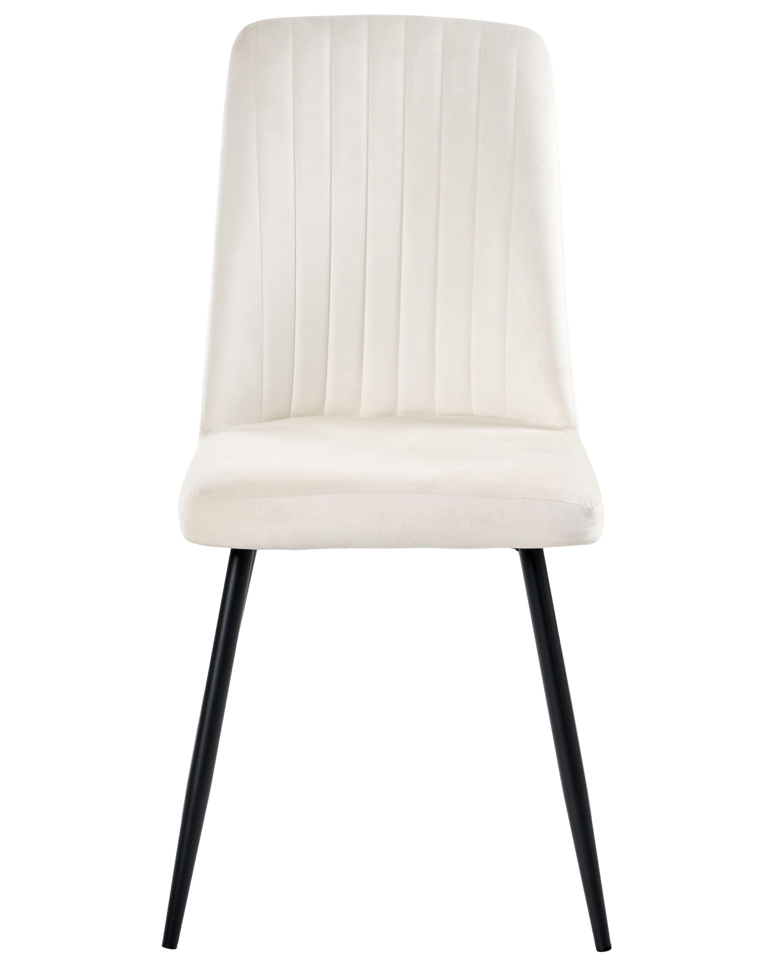 Beliani Lot de 4 chaises de salle à manger en Velours Scandinave KIRBY  