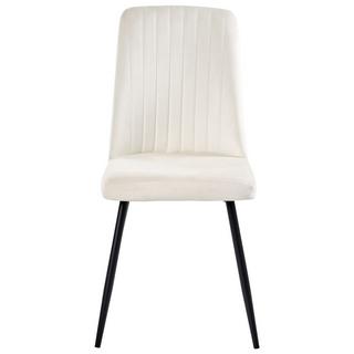 Beliani Lot de 4 chaises de salle à manger en Velours Scandinave KIRBY  