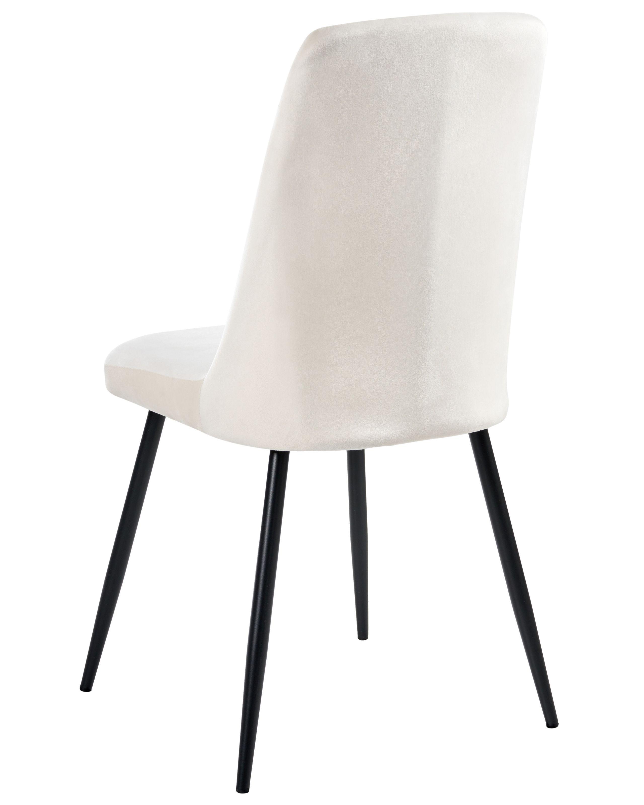 Beliani Lot de 4 chaises de salle à manger en Velours Scandinave KIRBY  