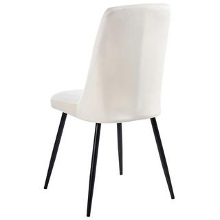 Beliani Lot de 4 chaises de salle à manger en Velours Scandinave KIRBY  