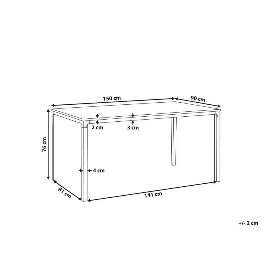 Beliani Tavolo da pranzo en Pannello di fibre (LDF) Moderno HOCKLEY  