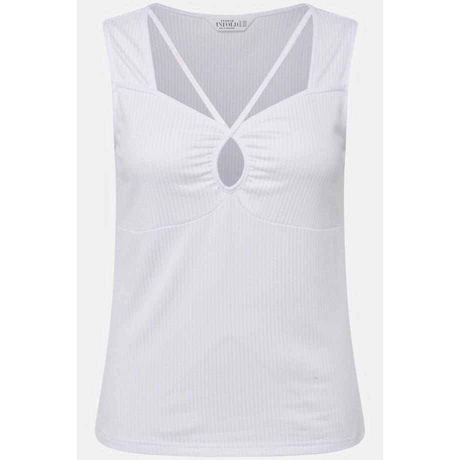 Studio Untold Rippjersey Slim Fit Cut-Out Top  