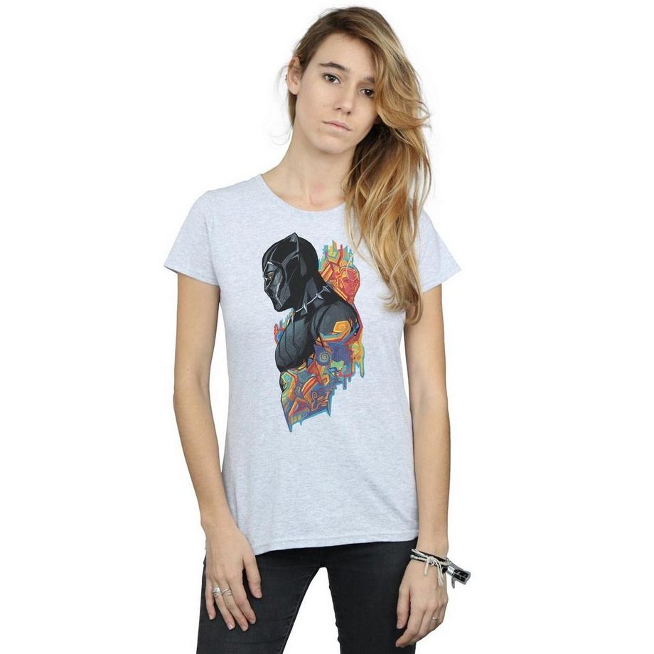 MARVEL Black Panther T-Shirt Stampa Astratta  