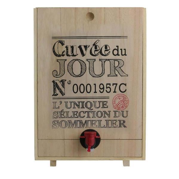 Northio  Cassetta in Legno per Bag-in-box Vino - 5 Litri 