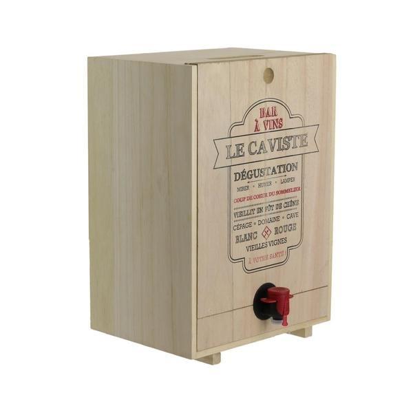 Northio  Cassetta in Legno per Bag-in-box Vino - 5 Litri 