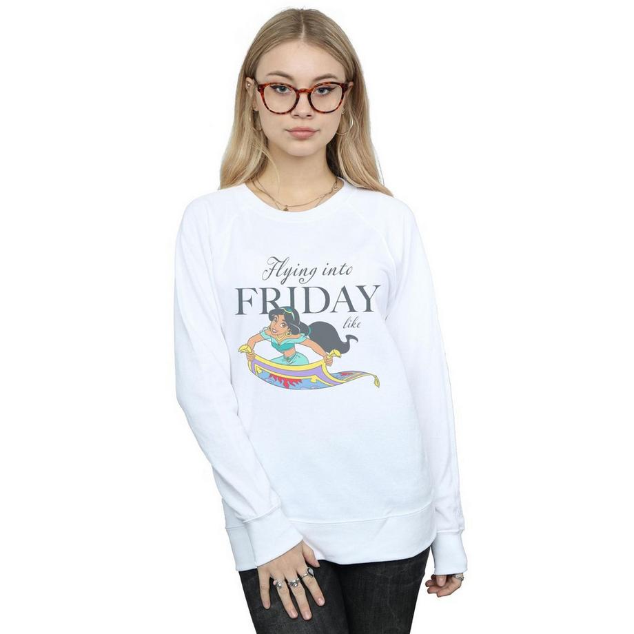 Disney Prinzessin Jasmin Flying Into Friday Like Sweatshirt  