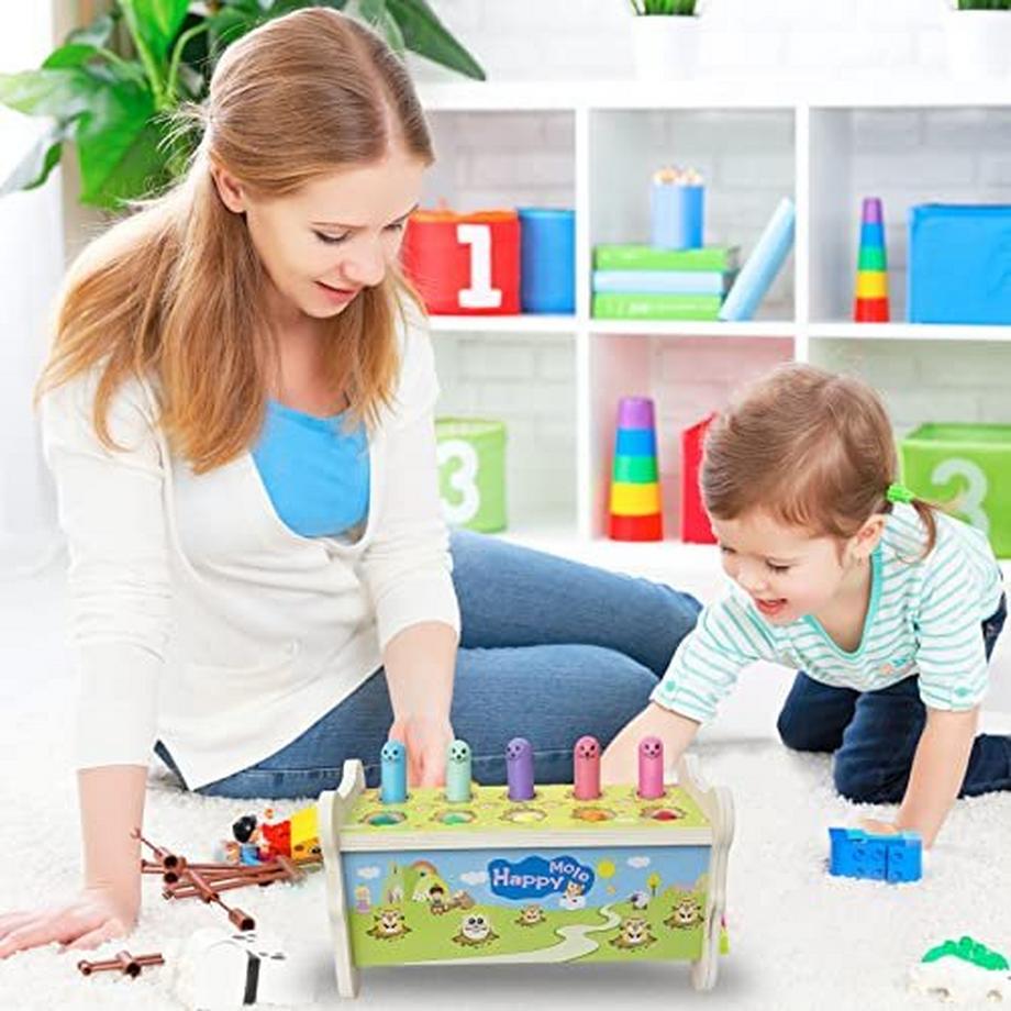 Activity-board  Klopfen auf Bankholz mit 2 Schlägeln, Hammerspiel 