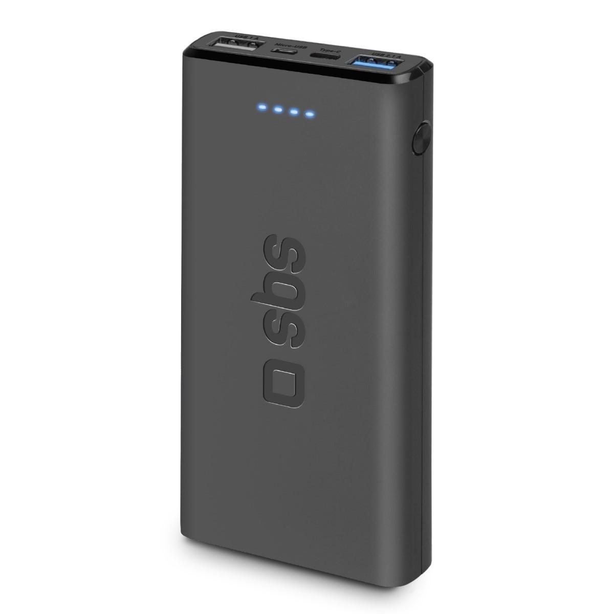 SBS  Fast charge powerbank: 10,000 mAh, 2 USB 