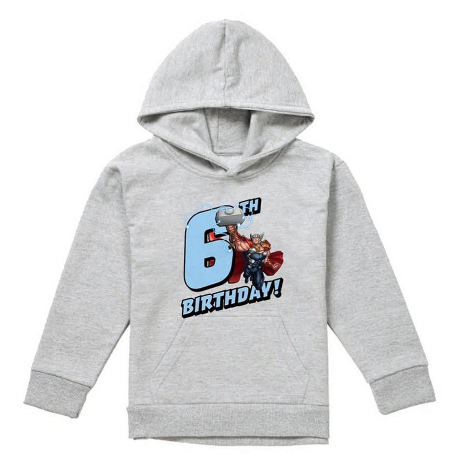Kapuzenpullover, Meliert, 6 Geburtstag