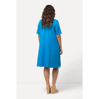 Ulla Popken Abito in jersey Linea A Girocollo Mezza Manica con Tasche  